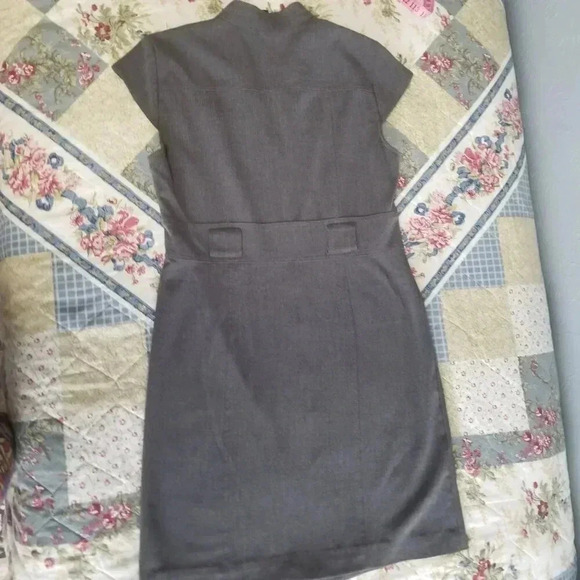 Spense Gray Button Front Dress + 8 - Picture 5 of 8